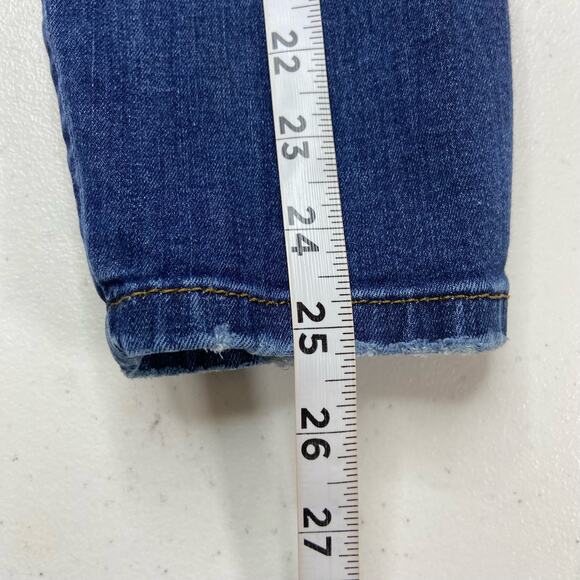 Free People Skinny Ankle Jeans Women's 30R High Rise Distressed Knee‎ Casual - Picture 9 of 11